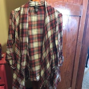 Rue 21 plaid cover up.